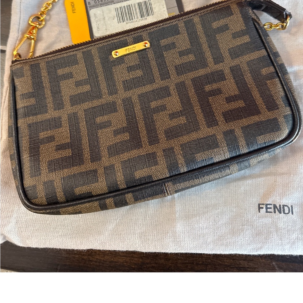 Fendi Brown Monogram Clutch